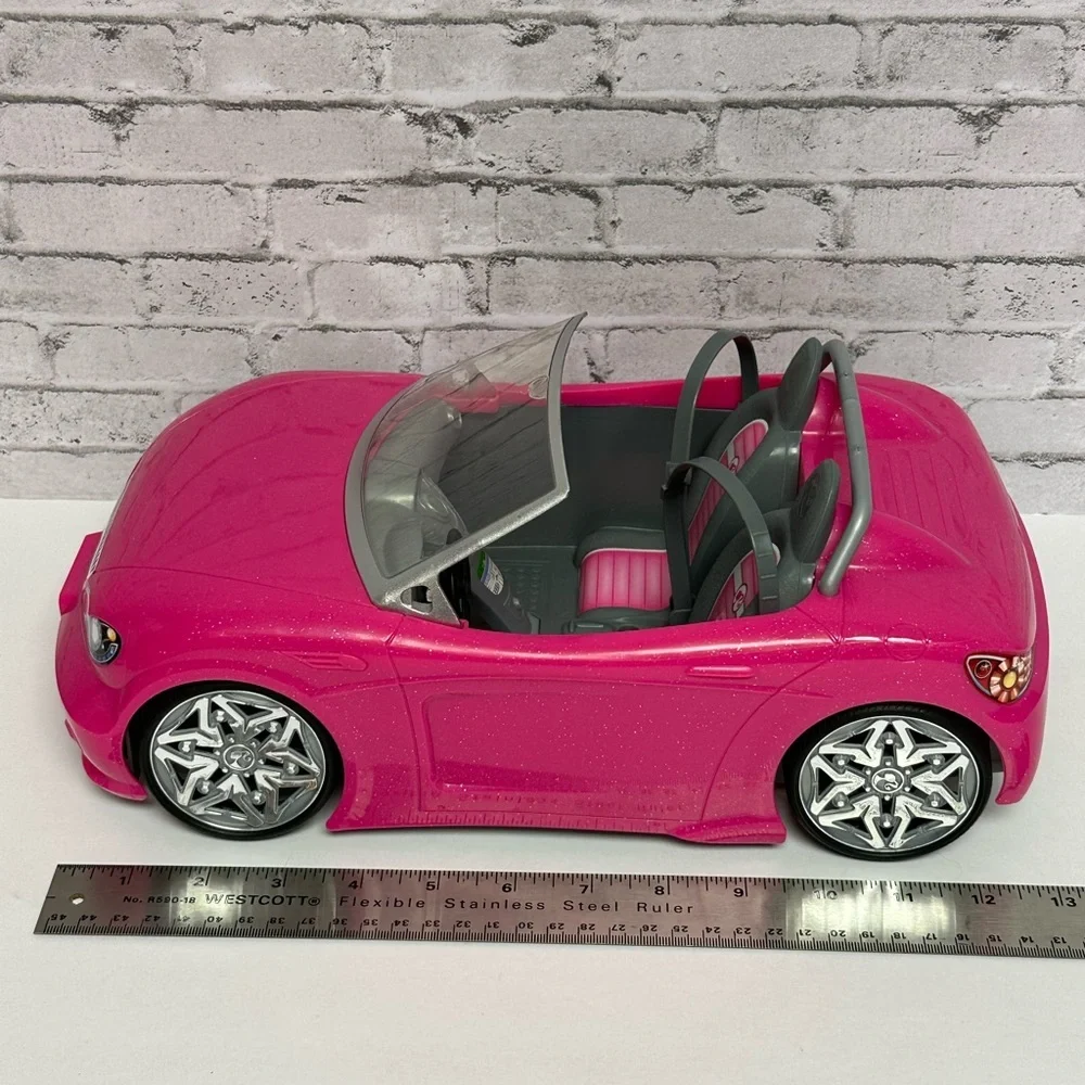 Barbie Hot Pink Convertible Cruiser 2013 BDF38 Glitter Glam Mattel Car